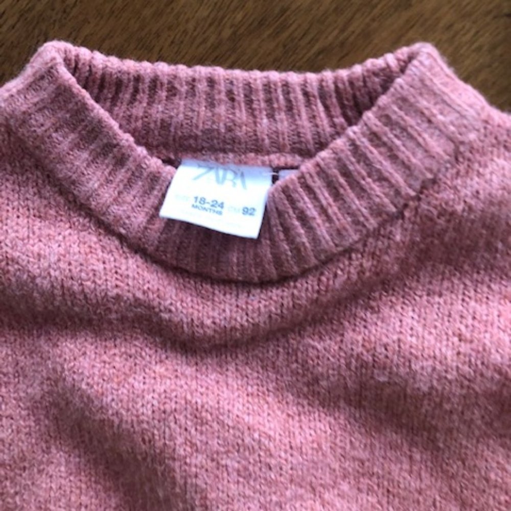 Zola Blush Toddler Sweater